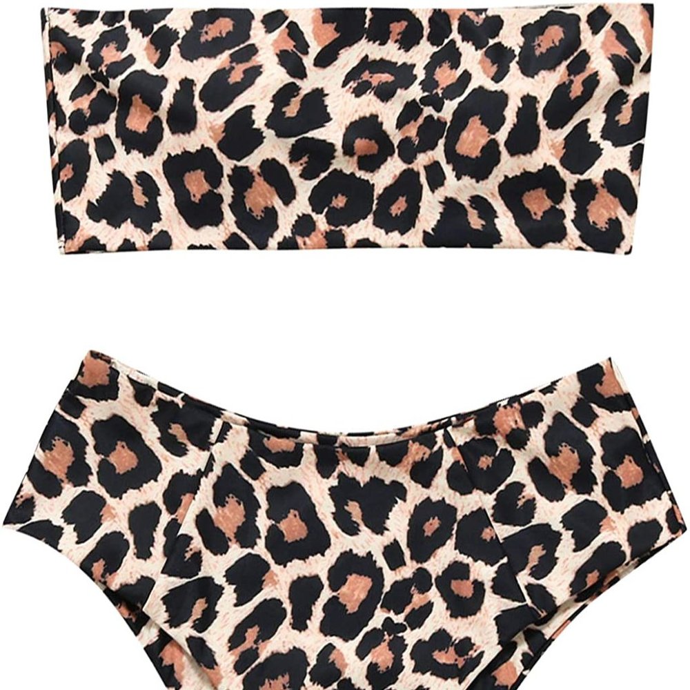 2 Piece Bandeau Off Shoulder Bikini Swimsuit Small - Picture 4 of 7